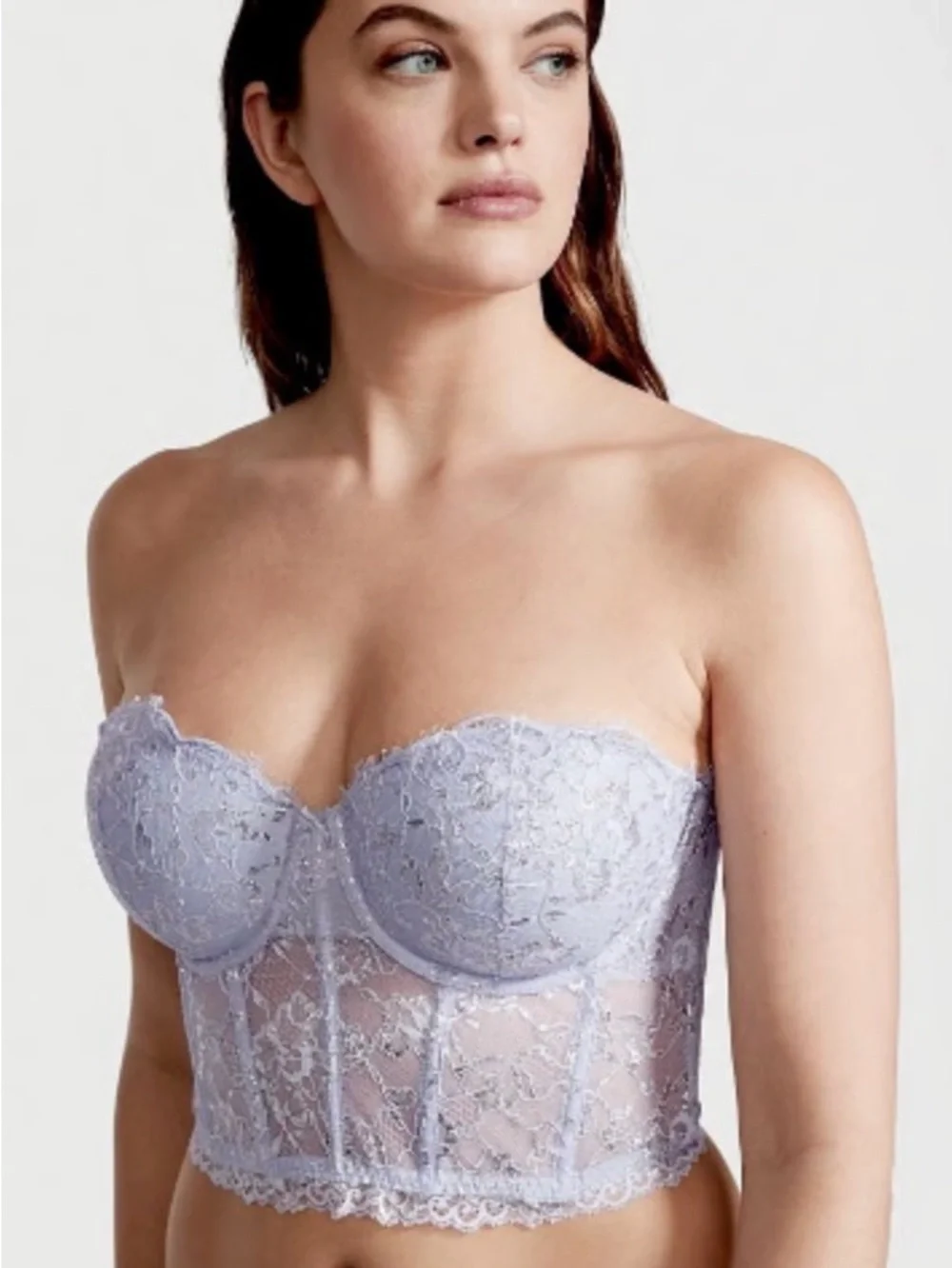 Victoria's Secret DREAM ANGELS Allure Lace Bra Top Icy Lavender 34D
